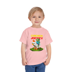Toddler Chicken Jockey Tee - Fun Minecraft Animal T-Shirt for Kids