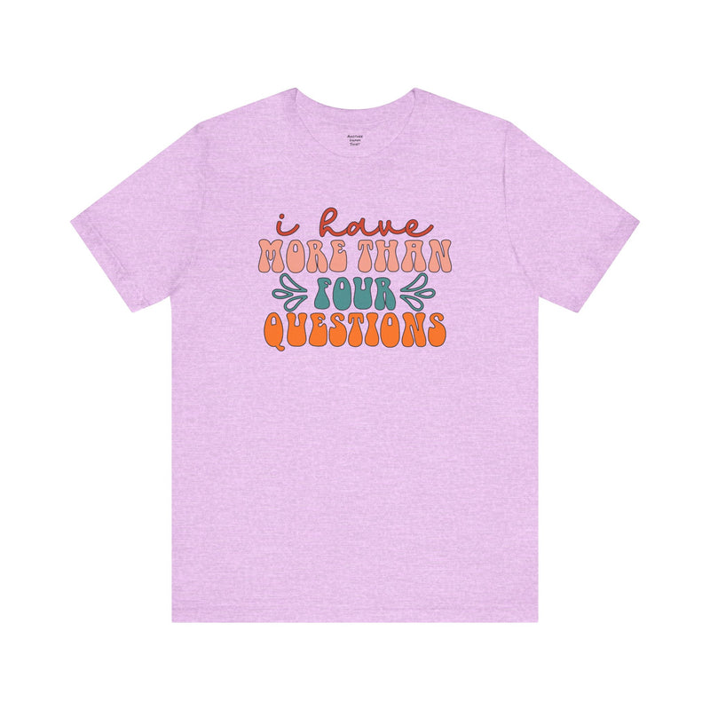 Groovy Four Questions Passover Unisex Tee
