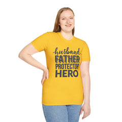 Husband Father Protector Hero Unisex Softstyle T-Shirt