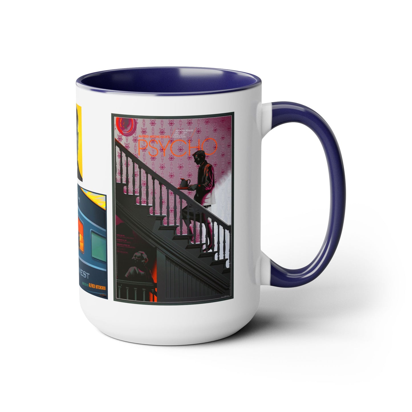 Alfred Hitchcock 3 Graphic Panel Movie Mug