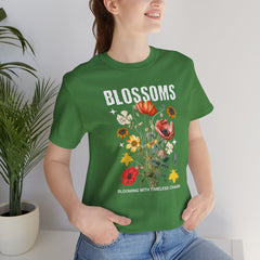 Floral Tee - Blossoms Blooming With Timeless Charm - Positive Vibes