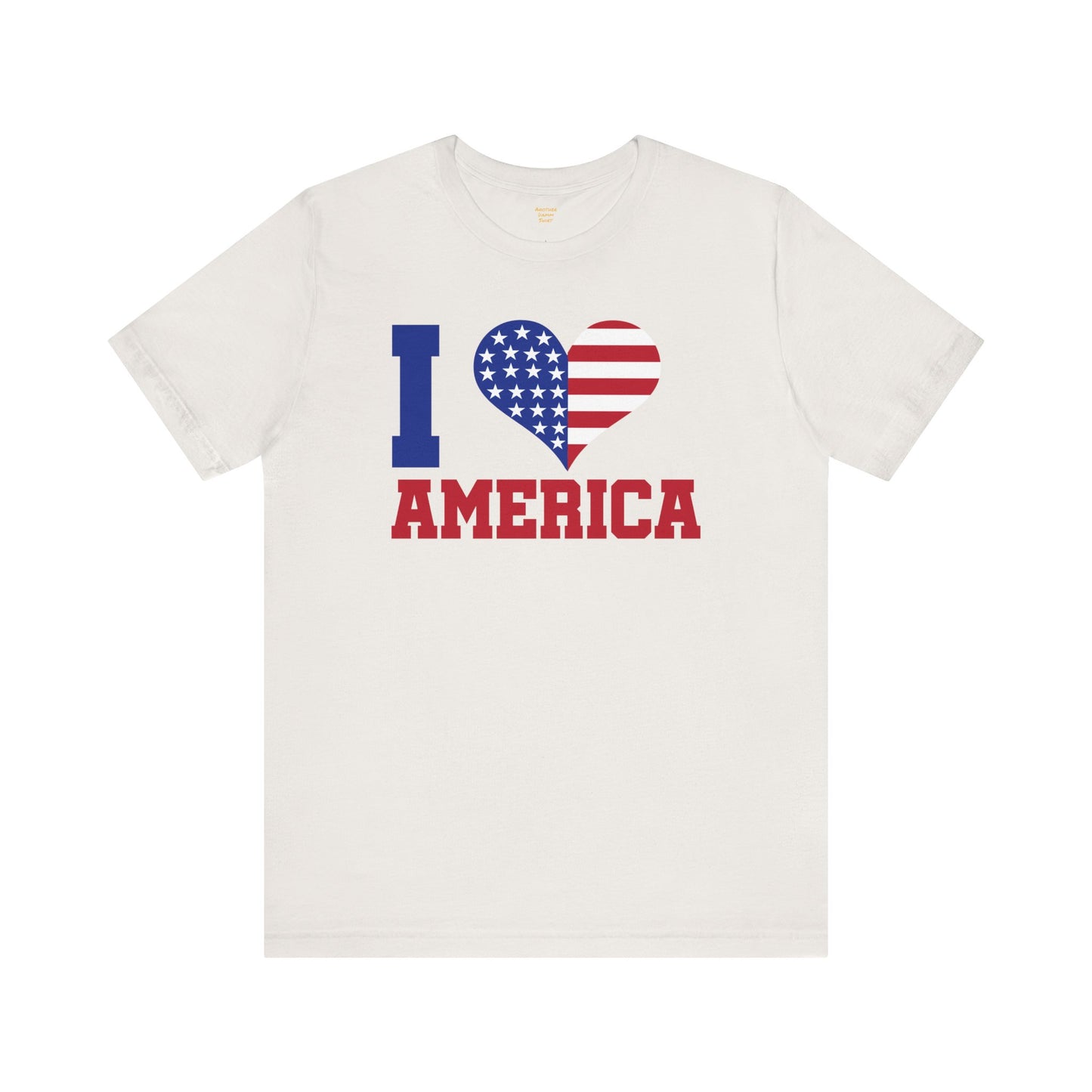 I Love America Heart Graphic, Unisex Jersey Short Sleeve Tee