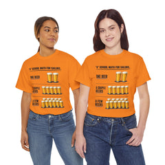 T-Shirt -  "A" School Math for Sailors Funny Beer Graphic Tee