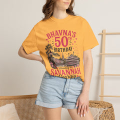 Bhavna Personalized 50th Birthday Girls Trip Savannah, Georgia T-Shirt