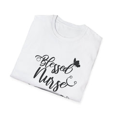 Blessed Nurse - Unisex Softstyle T-Shirt | Nurse Awareness, Medical Wear, Gift For Her, Scrubs Tee, Medical Staff Gift, Registered Nurse, RN