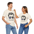 BACK THE BLUE Dad with Glasses, Graphic Unisex Short Sleeve Tee