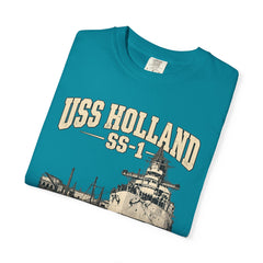 USS Holland SS-1 Submarine Vintage Graphic T-Shirt — Navy History Tee