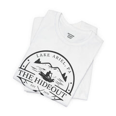 The Hideout Lake Ariel Tee — Vintage Lakeside Cabin T-Shirt