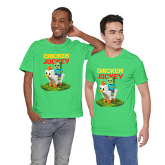 Video Game Chicken Jockey Tee - Unisex Short Sleeve T-Shirt