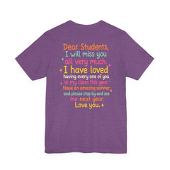Teacher Appreciation T-Shirt — “Class Dismissed Miss ___” End-of-Year Goodbye Tee