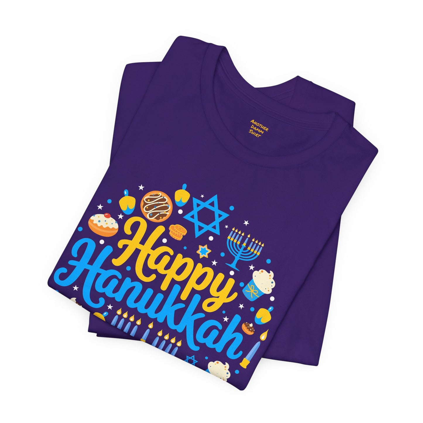 Happy Hanukkah Menorah - Unisex Jersey Short Sleeve Tee