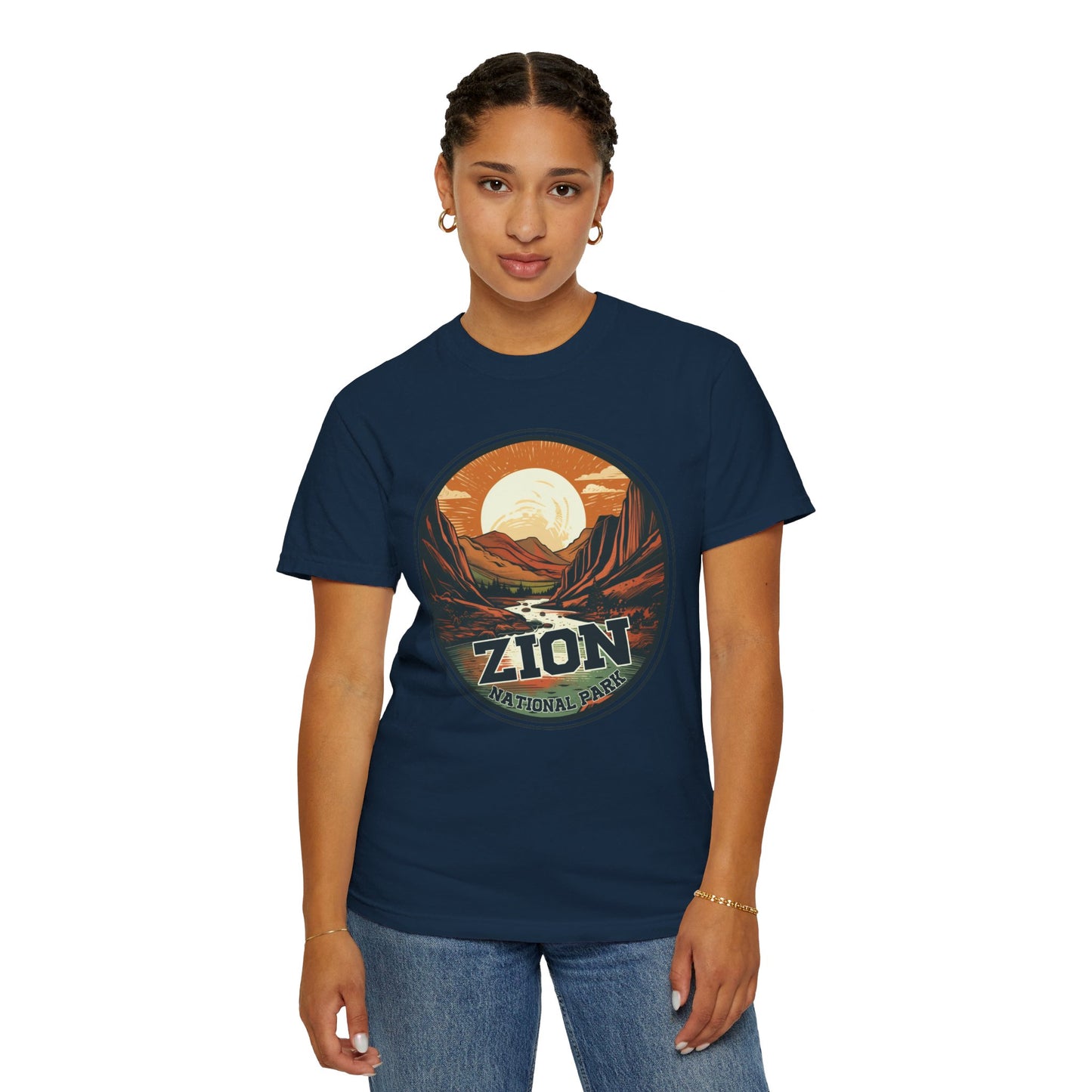 Zion National Park Graphic, Comfort Colors Soft Relaxed Fit Unisex Garment-Dyed T-shirt