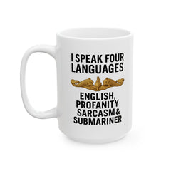 Submarine Officer Language Lover Mug | Ceramic Coffee Cup 11oz 15oz