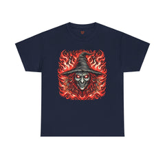 Flaming Fire Witch - Graphic Unisex Heavy Cotton Tee