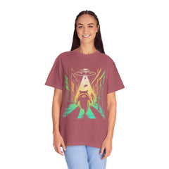 Raccoon UFO Funny Comfort Colors Graphic T-Shirt