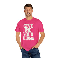 Two And A Half Men Inspired Graphic T-Shirt - Give Me Your Thumb Vintage Tee