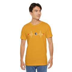 Billards Heart Beat Eight Ball Graphic - Unisex Jersey Short Sleeve Tee