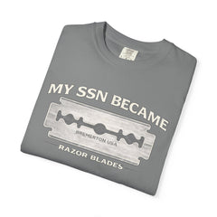 My SSN Became Razor Blades Graphic Vintage Submarine Veteran Tee