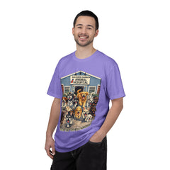 Pitbull Added "Who Let the Dogs Out?" Baldwin Harbor Animal Hospital Cute Vet Clinic T Shirt