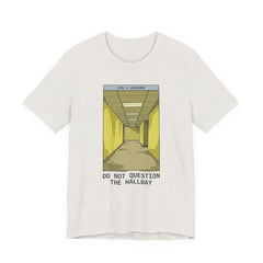 Do Not Question The Hallway T-Shirt — Retro Yellow Corridor Graphic Tee