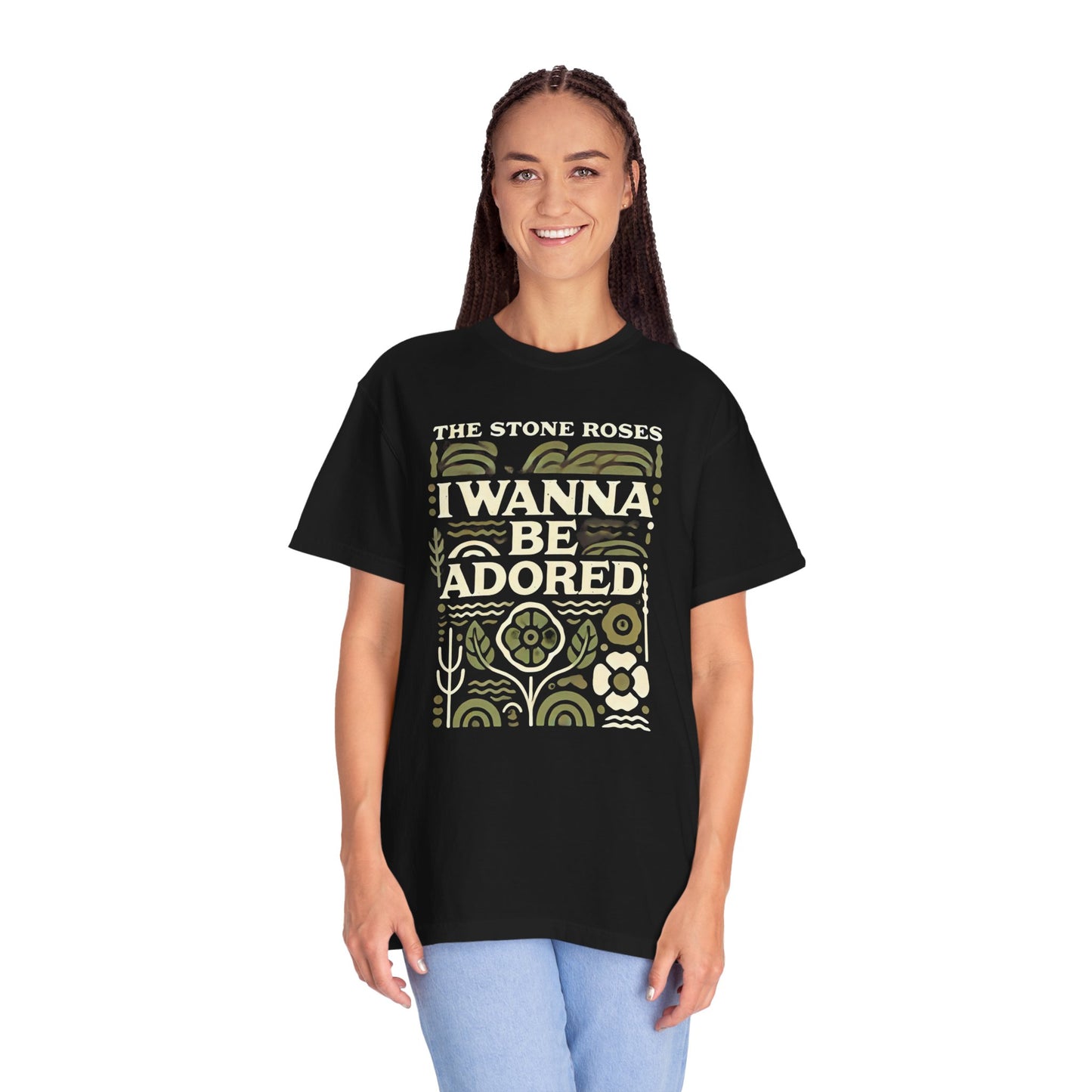 I Wanna Be Adored Stone Roses  - Graphic Comfort Colors Garment Dyed Shirt