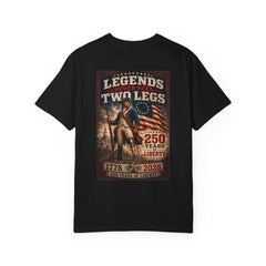 Amputee Patriotic 250th Anniversary T-Shirt — "Legends Never Need Two Legs" Vintage American Flag Tee