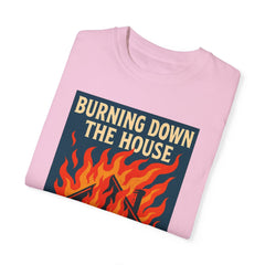 Retro Music-Inspired Unisex T-Shirt - Burning Down the House Design