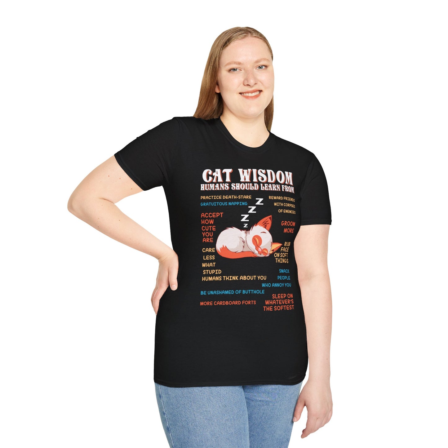 CAT WISDOM Unisex Softstyle Graphic T-Shirt