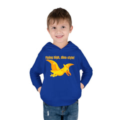Flying high, dino-style! - Toddler Pullover Fleece Hoodie