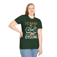 Cycling Enthusiast Unisex T-Shirt - 'I'd Rather Be Cycling' Design