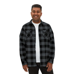 Wild Sound Wolf Guitarist Graphic - Unisex Flannel Shirt