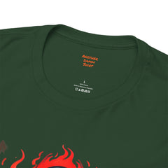 Fiery Fire Ghost - Graphic Unisex Heavy Cotton Tee