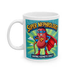 Super Nephrologist Saving Kidneys Daily, Graphic Ceramic Mug, (11oz, 15oz)