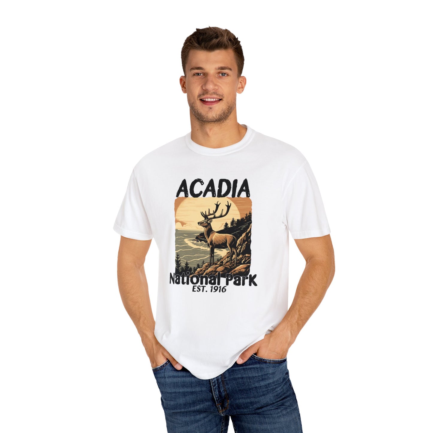 Arcadia National Park Graphic, Comfort Colors Soft Relaxed Fit Unisex Garment-Dyed T-shirt