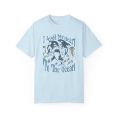 Sea Creatures, I Lost My Heart To The Ocean -  Graphic Unisex Garment-Dyed T-shirt