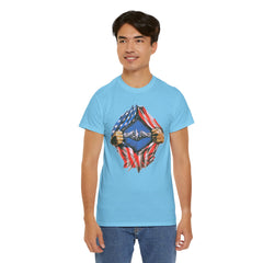 United States Navy Super Submariner tear open T Shirt, Red White and Blue, Patriotic Tee