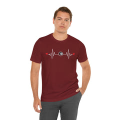 Billards Heart Beat Eight Ball Graphic - Unisex Jersey Short Sleeve Tee
