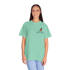 Front Logo Back Graphic Baldwin Harbor Animal Hospital "Who Let the Dogs Out?" Graphic Tee