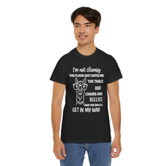 Clumsy Funny Llama Graphic Tee | Unisex Heavy Cotton Tee | Great Gift for Animal Lovers, Birthdays, Casual Wear, Humorous Gifts, Everyday Style