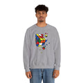 Cracked Rubik's Cube Unisex Heavy Blend™ Crewneck Sweatshirt