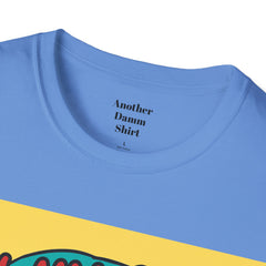 OH MY GOD Blonde Wearing Star Shaped Glasses Pop Art Girl Unisex Softstyle T Shirt