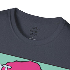 HOT Pink Cotton Candy Haired Pop Art Lady Unisex Softstyle T-Shirt