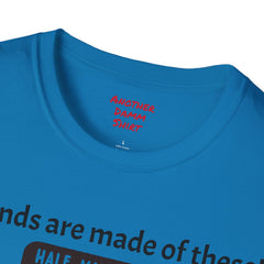 Leg Amputee Humor - Unisex Softstyle T-Shirt / Running a Marathon / One Leg Humor / Awards Medal / Funny Story / One Leg Warrior