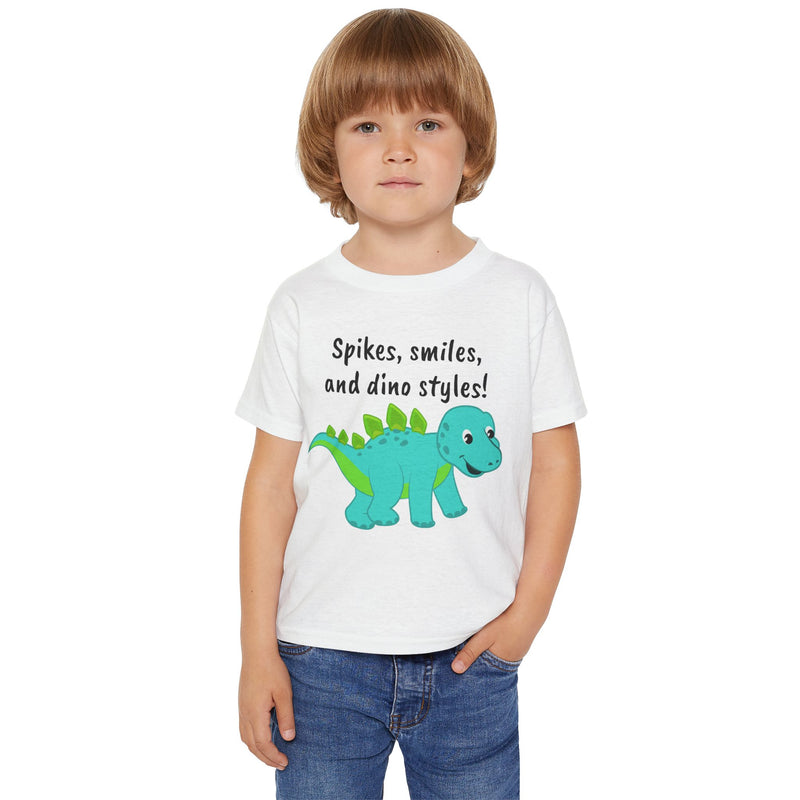 Spikes, Smiles and Dino Styles Graphic Toddler T Shirt