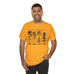 Nature-Inspired Unisex Jersey Tee, Tree Graphic T-Shirt, Eco-Friendly Fashion, Gift for Nature Lovers, Casual Wear, Outdoor Adventure