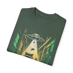 Raccoon UFO Funny Comfort Colors Graphic T-Shirt
