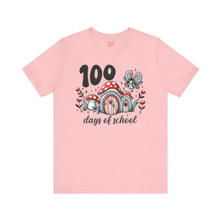 100 DAYS OF SCHOOL Toadstool House - Unisex Short Sleeve...