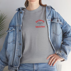 SUBMARINER RED Friday T Shirt with Fouled Anchor, American Flag, FBM / Boomer Silhouette. Remember Everyone Deployed, Dolphins