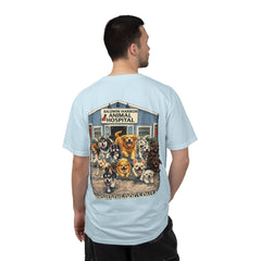 Lauren McGowan Front Logo Back Graphic Baldwin Harbor Animal Hospital "Who Let the Dogs Out?" Tee