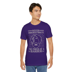 Never Underestimate the Power of a Barber Tee - Unisex Short Sleeve Shirt, Barber Gift, Hair Stylist Apparel, Funny Barber Shirt, [...]